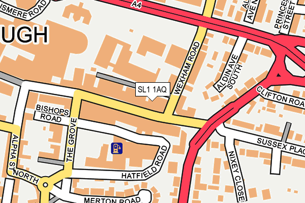 SL1 1AQ map - OS OpenMap – Local (Ordnance Survey)