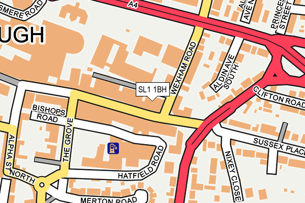 SL1 1BH map - OS OpenMap – Local (Ordnance Survey)