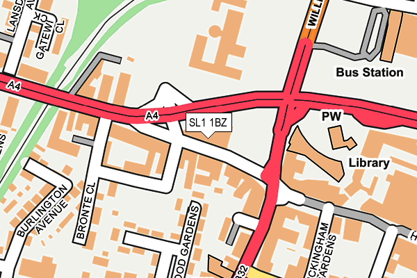 SL1 1BZ map - OS OpenMap – Local (Ordnance Survey)
