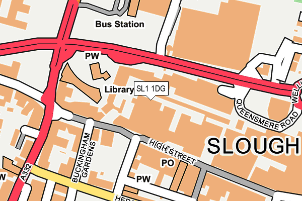 SL1 1DG map - OS OpenMap – Local (Ordnance Survey)