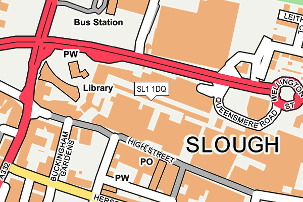 SL1 1DQ map - OS OpenMap – Local (Ordnance Survey)