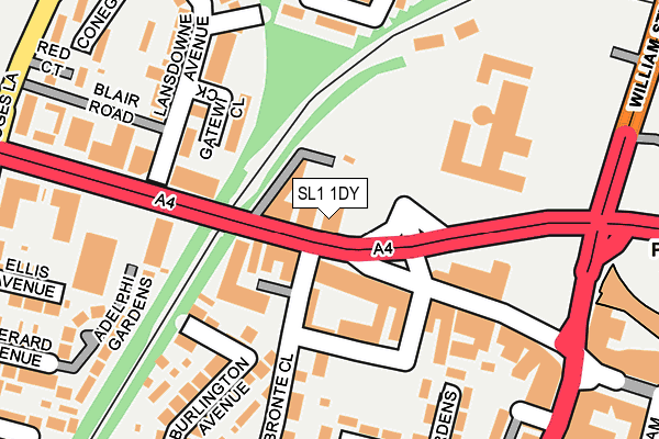 SL1 1DY map - OS OpenMap – Local (Ordnance Survey)