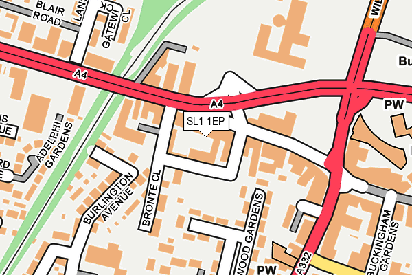 SL1 1EP map - OS OpenMap – Local (Ordnance Survey)