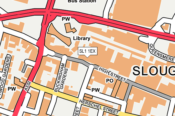 SL1 1EX map - OS OpenMap – Local (Ordnance Survey)