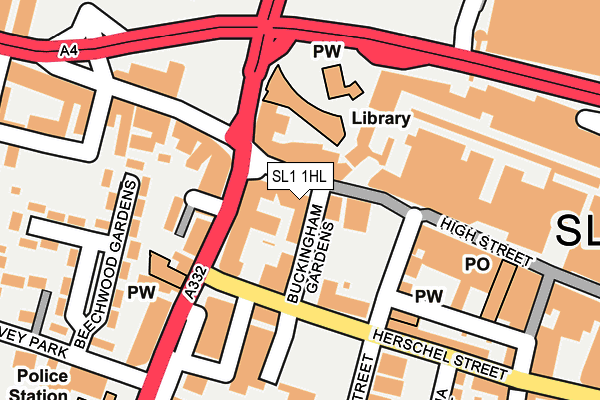 SL1 1HL map - OS OpenMap – Local (Ordnance Survey)