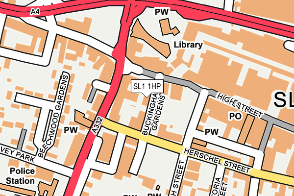 SL1 1HP map - OS OpenMap – Local (Ordnance Survey)