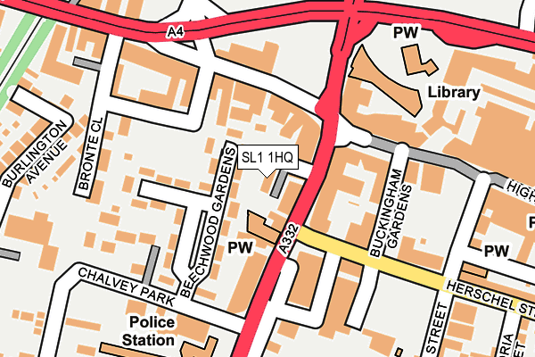 SL1 1HQ map - OS OpenMap – Local (Ordnance Survey)