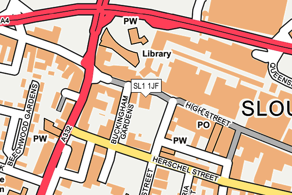 SL1 1JF map - OS OpenMap – Local (Ordnance Survey)