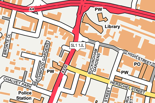 SL1 1JL map - OS OpenMap – Local (Ordnance Survey)