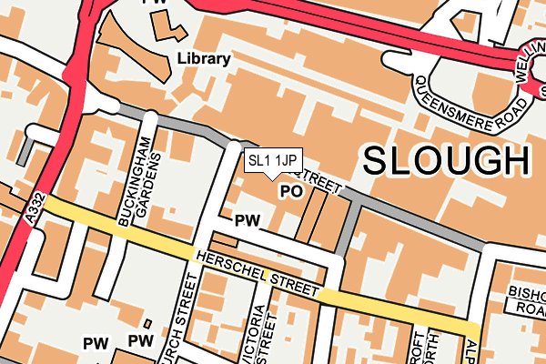 SL1 1JP map - OS OpenMap – Local (Ordnance Survey)