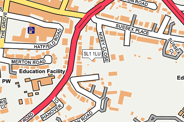 SL1 1LU map - OS OpenMap – Local (Ordnance Survey)