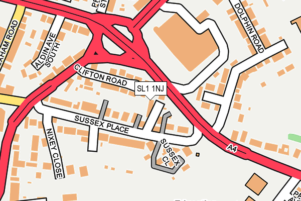 SL1 1NJ map - OS OpenMap – Local (Ordnance Survey)