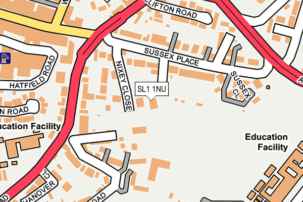 SL1 1NU map - OS OpenMap – Local (Ordnance Survey)