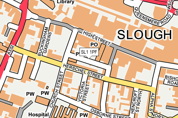 SL1 1PF map - OS OpenMap – Local (Ordnance Survey)