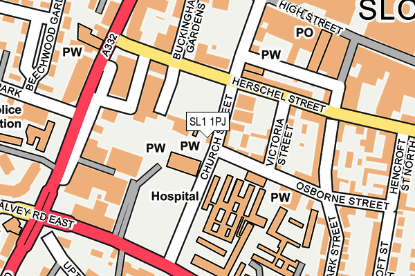 SL1 1PJ map - OS OpenMap – Local (Ordnance Survey)