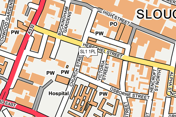SL1 1PL map - OS OpenMap – Local (Ordnance Survey)