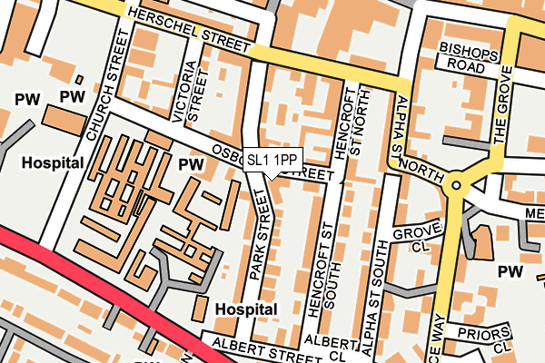 SL1 1PP map - OS OpenMap – Local (Ordnance Survey)
