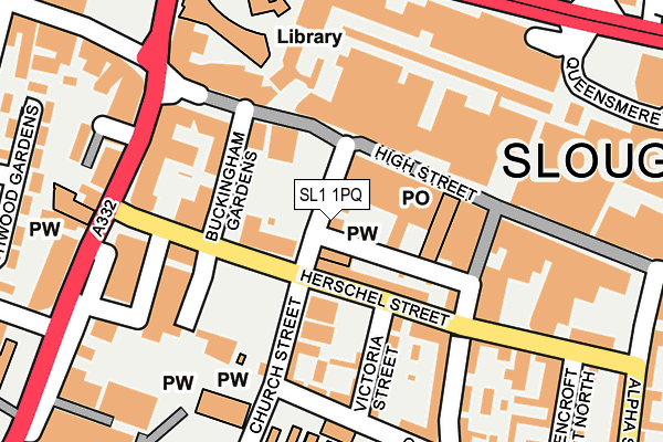 SL1 1PQ map - OS OpenMap – Local (Ordnance Survey)