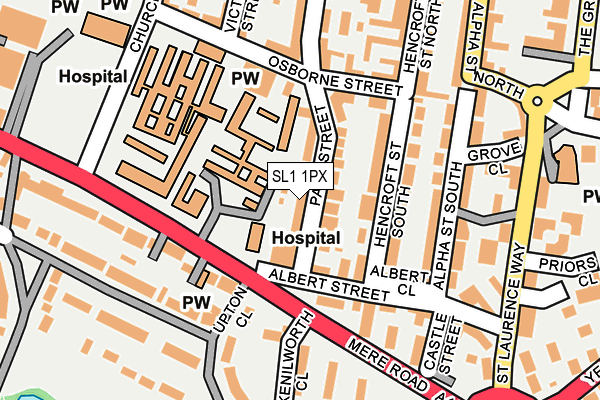 SL1 1PX map - OS OpenMap – Local (Ordnance Survey)