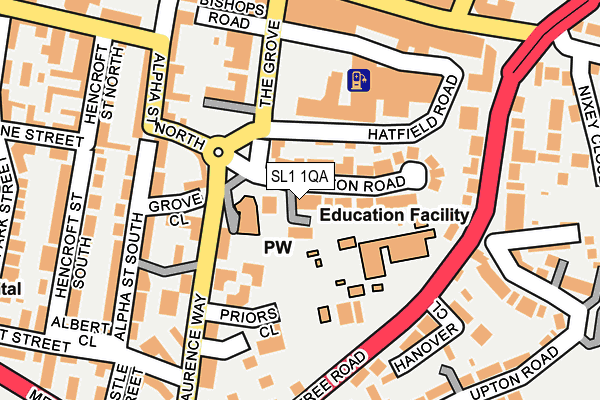 SL1 1QA map - OS OpenMap – Local (Ordnance Survey)