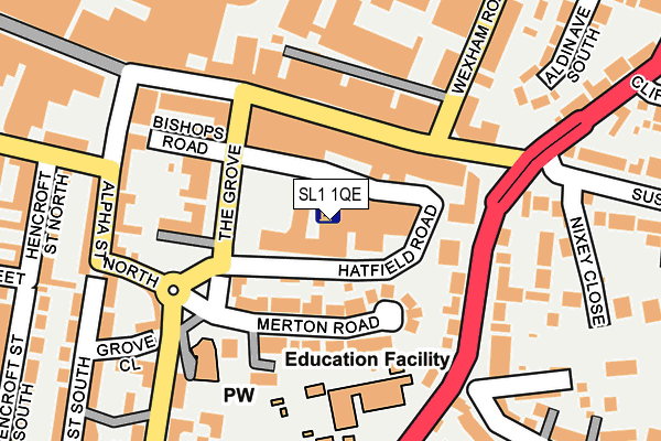 SL1 1QE map - OS OpenMap – Local (Ordnance Survey)
