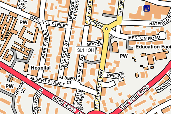 SL1 1QH map - OS OpenMap – Local (Ordnance Survey)