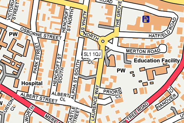 SL1 1QJ map - OS OpenMap – Local (Ordnance Survey)