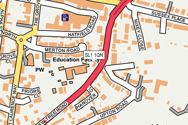 SL1 1QN map - OS OpenMap – Local (Ordnance Survey)
