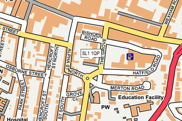 SL1 1QP map - OS OpenMap – Local (Ordnance Survey)