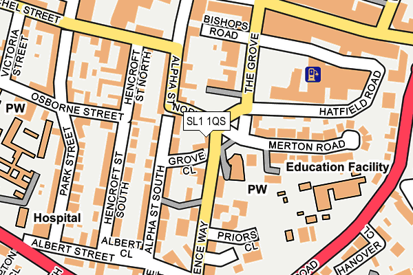 SL1 1QS map - OS OpenMap – Local (Ordnance Survey)