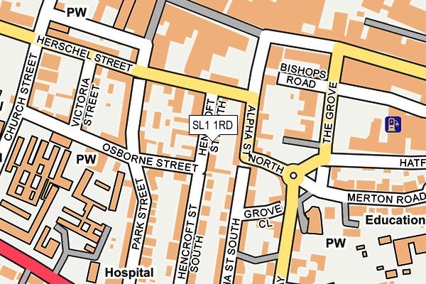 SL1 1RD map - OS OpenMap – Local (Ordnance Survey)