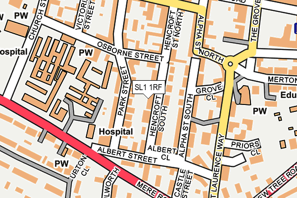 SL1 1RF map - OS OpenMap – Local (Ordnance Survey)