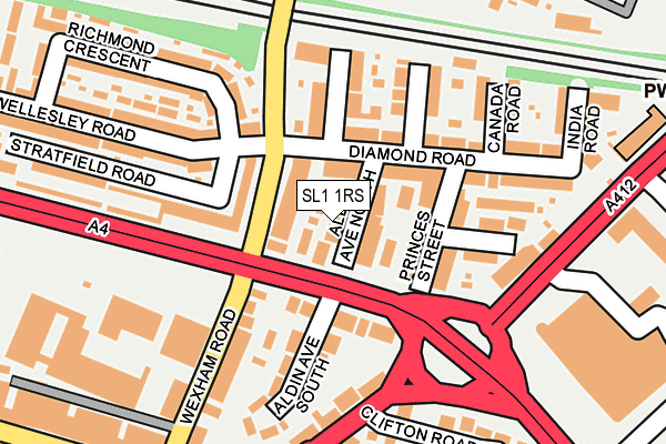 SL1 1RS map - OS OpenMap – Local (Ordnance Survey)