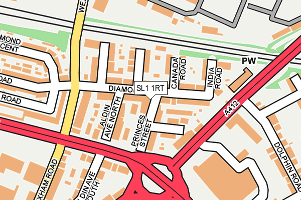 SL1 1RT map - OS OpenMap – Local (Ordnance Survey)