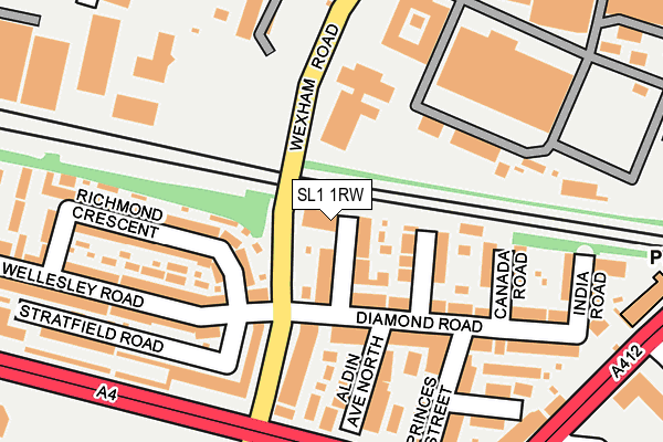 SL1 1RW map - OS OpenMap – Local (Ordnance Survey)