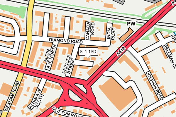 SL1 1SD map - OS OpenMap – Local (Ordnance Survey)