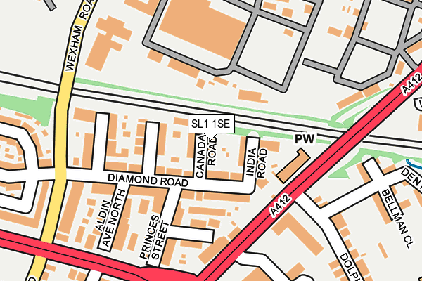 SL1 1SE map - OS OpenMap – Local (Ordnance Survey)