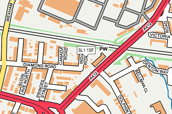 SL1 1SF map - OS OpenMap – Local (Ordnance Survey)