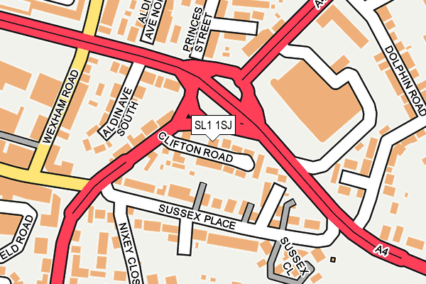 SL1 1SJ map - OS OpenMap – Local (Ordnance Survey)