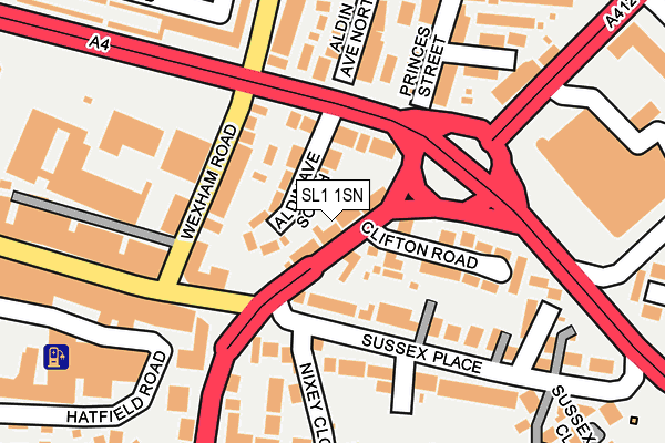 SL1 1SN map - OS OpenMap – Local (Ordnance Survey)