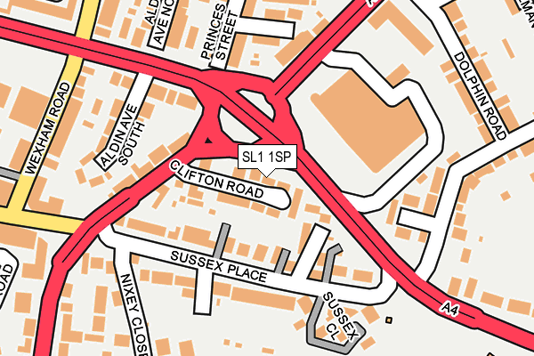 SL1 1SP map - OS OpenMap – Local (Ordnance Survey)