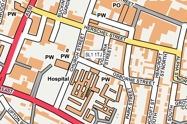 SL1 1TJ map - OS OpenMap – Local (Ordnance Survey)