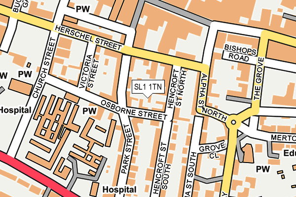 SL1 1TN map - OS OpenMap – Local (Ordnance Survey)