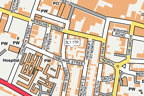 SL1 1TP map - OS OpenMap – Local (Ordnance Survey)