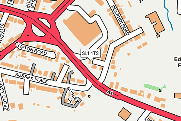 SL1 1TS map - OS OpenMap – Local (Ordnance Survey)