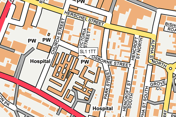 SL1 1TT map - OS OpenMap – Local (Ordnance Survey)
