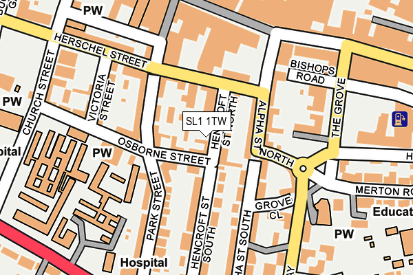 SL1 1TW map - OS OpenMap – Local (Ordnance Survey)