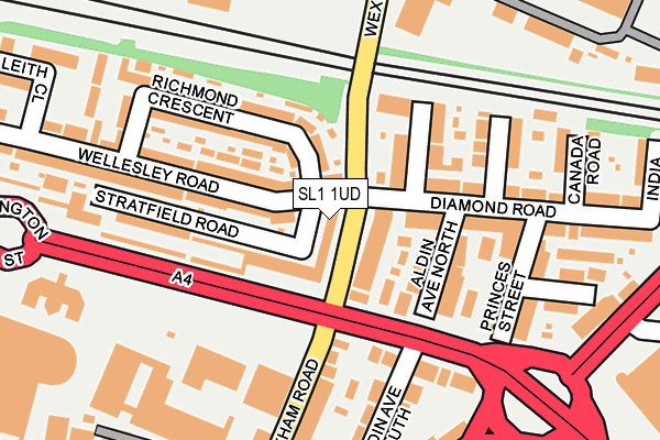 SL1 1UD map - OS OpenMap – Local (Ordnance Survey)