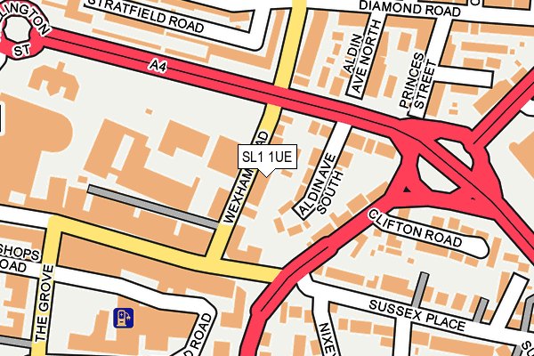 SL1 1UE map - OS OpenMap – Local (Ordnance Survey)