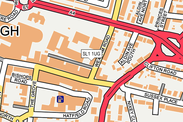 SL1 1UG map - OS OpenMap – Local (Ordnance Survey)